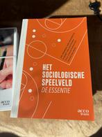 Het sociologische speelveld de essentie, Boeken, Studieboeken en Cursussen, Ophalen of Verzenden, Nieuw, Hoger Onderwijs