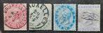België: OBP 38/41 (●) Koning Leopold II 1883., Postzegels en Munten, Postzegels | Europa | België, Gestempeld, Koninklijk huis