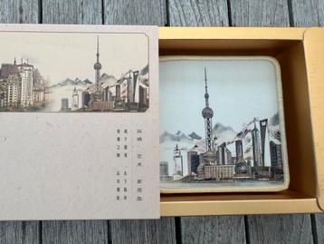 Shangai Chinese zijden glasonderleggers beschikbaar voor biedingen