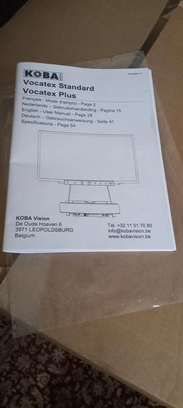 KOBA VISION VOCATEX 4 PLUS beschikbaar voor biedingen