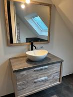 Badkamerset – wastafelmeubel, spiegel en hangkast, Huis en Inrichting, Badkamer | Badkamermeubels, Ophalen, 50 tot 100 cm, Zo goed als nieuw