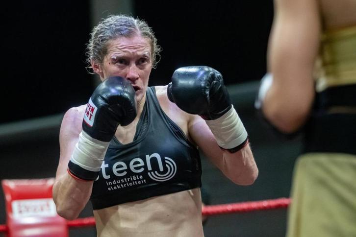 gedragen en gesigneerde bokshandschoenen van delfine persoon, Sport en Fitness, Boksen, Bokshandschoenen, Ophalen of Verzenden