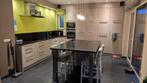 Grote hoekkeuken met middeneiland - steengrijs, Huis en Inrichting, Keuken | Complete keukens, Ophalen, Gebruikt, Hoekkeuken, Graniet of Steen