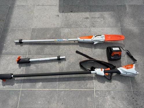 Hoogsnoeier Sthil HTA 50 incl. Accu/lader/verlengstuk/Houder, Tuin en Terras, Heggenscharen, Zo goed als nieuw, Accu, Ophalen