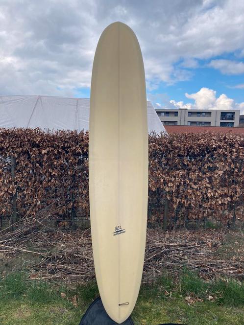 Longboard 9,2”/9,3”, Watersport en Boten, Golfsurfen, Zo goed als nieuw, Longboard, Met vinnen, Met draagtas, Met koord, Ophalen