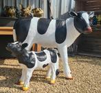 Polyester beelden koe en kalf, Ophalen, Nieuw, Kunststof, Dierenbeeld