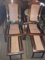 2 houten opvouwbare relax-zetels, Antiek en Kunst, Ophalen