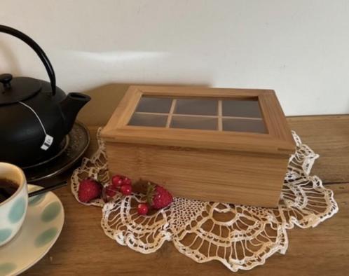 THEE kistje uit bamboe - 6-vaks  (nieuw), Huis en Inrichting, Keuken | Keukenbenodigdheden, Nieuw, Ophalen of Verzenden