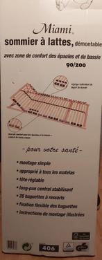 Sommier à lattes et matelas, 90 cm, Une personne, Enlèvement, Utilisé