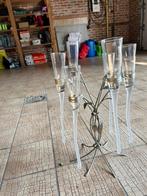 Champagne glazen met staander, Verzamelen, Glas en Drinkglazen, Ophalen, Zo goed als nieuw