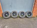 4 VELGEN VOOR HYUNDAI MET M+S 225/60R17 BANDEN MET 5/114, Auto-onderdelen, Banden en Velgen, Ophalen, Gebruikt, Banden en Velgen