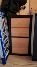 Kallax kast - 77x41 cm - Zwart/Eikeneffect, Huis en Inrichting, Ophalen, Gebruikt