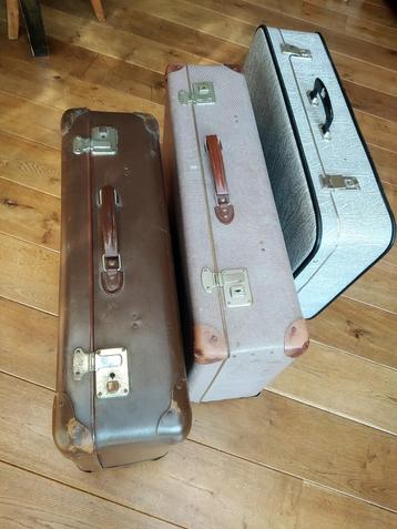 3 anciennes valises de voyage, Moins de 50 cm, 50 à 100 cm, Enlèvement, Utilisé