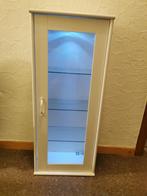 Wandvitrine wit met verlichting, Ophalen of Verzenden, Zo goed als nieuw