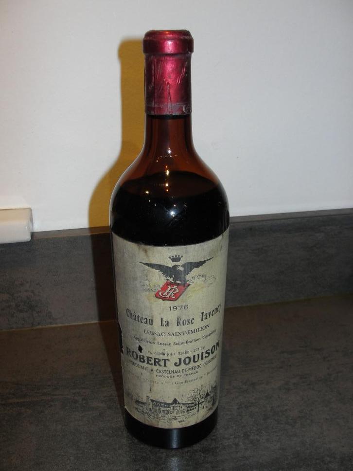 Chateau "La Rose Tavency" Lussac Saint-Emilion 1976, Verzamelen, Wijnen, Zo goed als nieuw, Rode wijn, Frankrijk, Ophalen of Verzenden