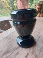 Natuursteenvaas/zwart lak/, Ophalen, Gebruikt, Zwart, Glas