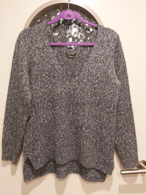 Massimo Dutti, Trui V-hals voor én achter, M, Kleding | Dames, Truien en Vesten, Zo goed als nieuw, Maat 38/40 (M), Blauw, Ophalen of Verzenden