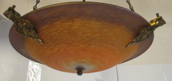 art deco pate de verre lamp Delatte Nancy, Antiek en Kunst, Antiek | Verlichting, Verzenden