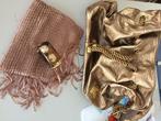 Handtas + armband + sjaal in bronskleur - Nieuw !!, Nieuw, Handtas, Ophalen of Verzenden, Overige kleuren