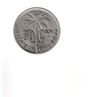 Belgisch Congo 50 c  1924, Ophalen of Verzenden, Losse munt
