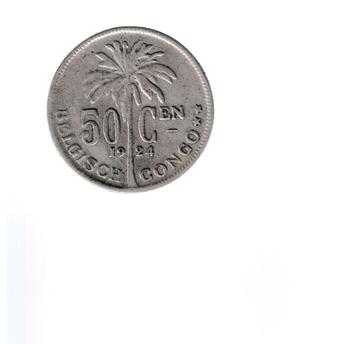 Congo belge 50 c 1924, Enlèvement ou Envoi, Monnaie en vrac