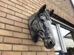 Grote cement paardenhoofd 50 cm lang, 25 cm breed., Enlèvement ou Envoi, Comme neuf, Béton, Animal