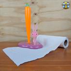 Vintage roze Alessi Bunny & Carrot keukenrolhouder (Italie), Ophalen of Verzenden
