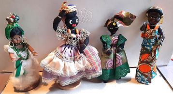 Vintage volkskunst Afrikaans, 4 figuren.... zie foto's. beschikbaar voor biedingen