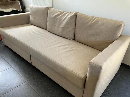 slaapbank, Huis en Inrichting, Slaapkamer | Slaapbanken, Zo goed als nieuw, Overige maten, 200 cm, Tweepersoons, Beige, Ophalen
