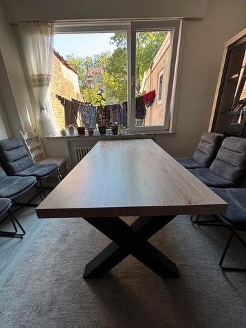 Weba, 2 tables, couleur brun,gris,beige, Maison & Meubles, Tables | Tables à manger, Neuf, Cinq personnes ou plus, Enlèvement