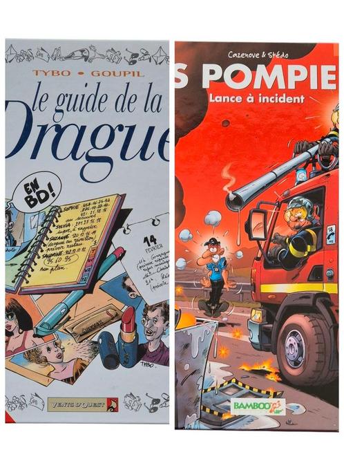 Lot 2 BD - Le guide de la drague - Les pompiers, Boeken, Stripverhalen, Zo goed als nieuw, Ophalen