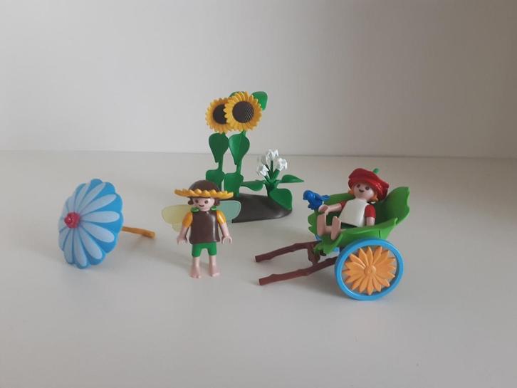 PLaymobil bloemenfee en riksja - compleet, Kinderen en Baby's, Speelgoed | Playmobil, Zo goed als nieuw, Complete set, Ophalen of Verzenden