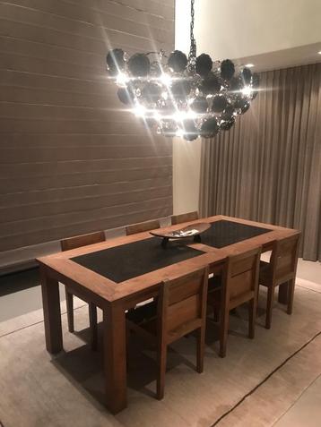 Massieve tafel teakhout Ethnicraft, Maison & Meubles, Tables | Tables à manger, Teck, 150 à 200 cm, Cinq personnes ou plus, Enlèvement