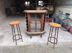 Bar d'époque, 90 cm ou plus, Enlèvement ou Envoi, 2 tabourets, Utilisé