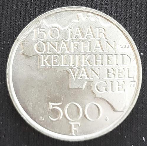 Belgium 1980 -500Fr Verzilverd/VL -Boudewijn I/Morin 801 FDC, Postzegels en Munten, Munten | België, Losse munt, Verzilverd, Zilver