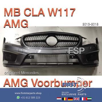 W117 AMG Voorbumper Mercedes CLA 2013-2018 grey diamond gril