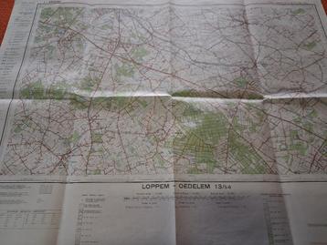 oude militaire stafkaart  loppem oedelem 1969, Enlèvement ou Envoi, Armée de terre, Autres types