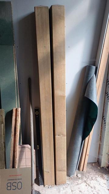 2 palen geimpregneerd  140 x 140 mm, Enlèvement, Neuf, Poteaux