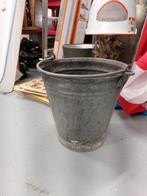 Zinken emmer, Tuin en Terras, Ophalen, Gebruikt, Rond, Metaal