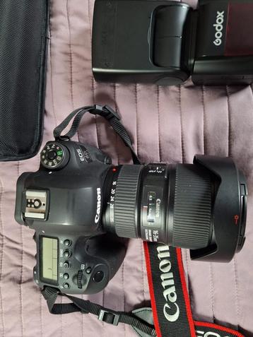 Canon EOS Mark II + EF 16-35mm + Godox TT685IIC beschikbaar voor biedingen