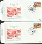 2 fdc's Jeugdfilatelie Suske en Wiske 1984, Postzegels en Munten, Postzegels | Europa | België, Ophalen of Verzenden, 1e dag stempel
