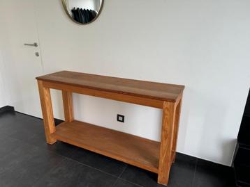 Wand tafel (onbewerkte teak)