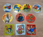 Lot kleurrijke stickers kermis Kung Fu Bruce Lee, Verzamelen, Ophalen of Verzenden, Zo goed als nieuw, Bedrijf of Vereniging
