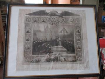 Gravure 'Hommage a Napoleon' 5 Mai 1821 beschikbaar voor biedingen