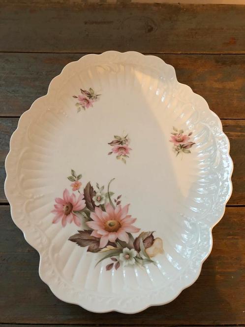 VINTAGE RETRO SCHAAL SERVIES PORSELEIN LIMOGES BLOEMEN, Antiek en Kunst, Antiek | Porselein, Ophalen of Verzenden