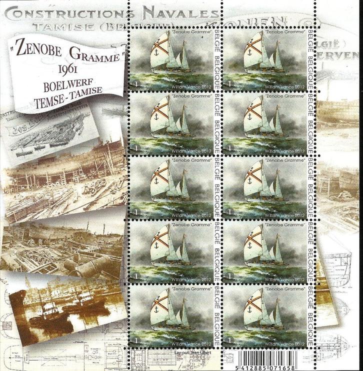 2012 Zenobe Gramme OBP 4257**, Postzegels en Munten, Postzegels | Europa | België, Postfris, Orginele gom, Scheepvaart, Zonder stempel