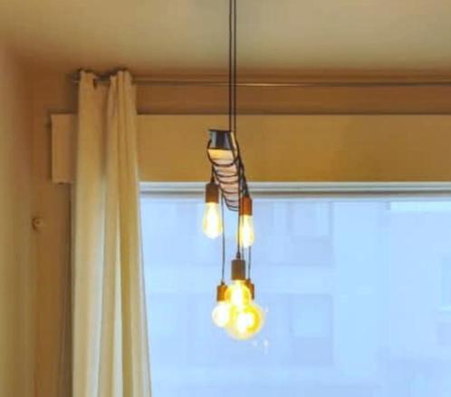 Plafondverlichting industriële look, Huis en Inrichting, Lampen | Plafondlampen, Zo goed als nieuw, Metaal, Ophalen