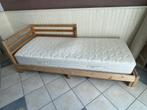 Lit peigne avec barrière d'angle, Ophalen, Gebruikt, Hout, Verstelbaar