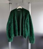 Trui - Wol - Vest - Groen - Medium - Dames - Fluffy - €25, Vêtements | Femmes, Pulls & Gilets, Enlèvement, Comme neuf, Taille 38/40 (M)