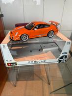 Prachtige Porsche GT3 RS 4.0 1:18 nikkel in doos, Ophalen of Verzenden, Zo goed als nieuw, Auto, Burago